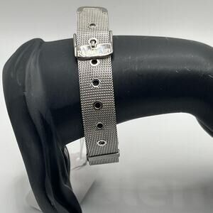 Rustic Cuff silver mesh belt buckle bracelet